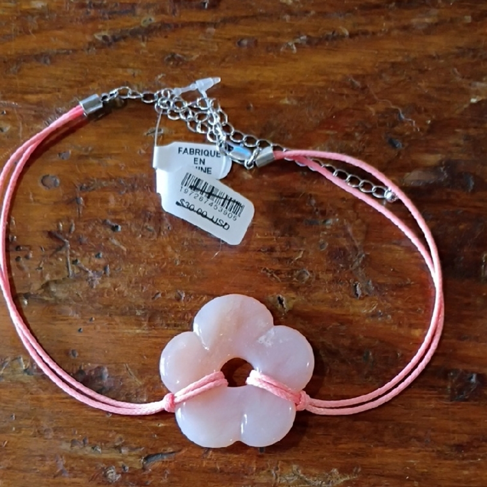 Free People Pink Floral Necklace